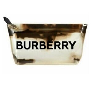 BURBERRY Fragrances Amber Clear See-Through Cosmetic Makeup Clutch Pouch Bag New